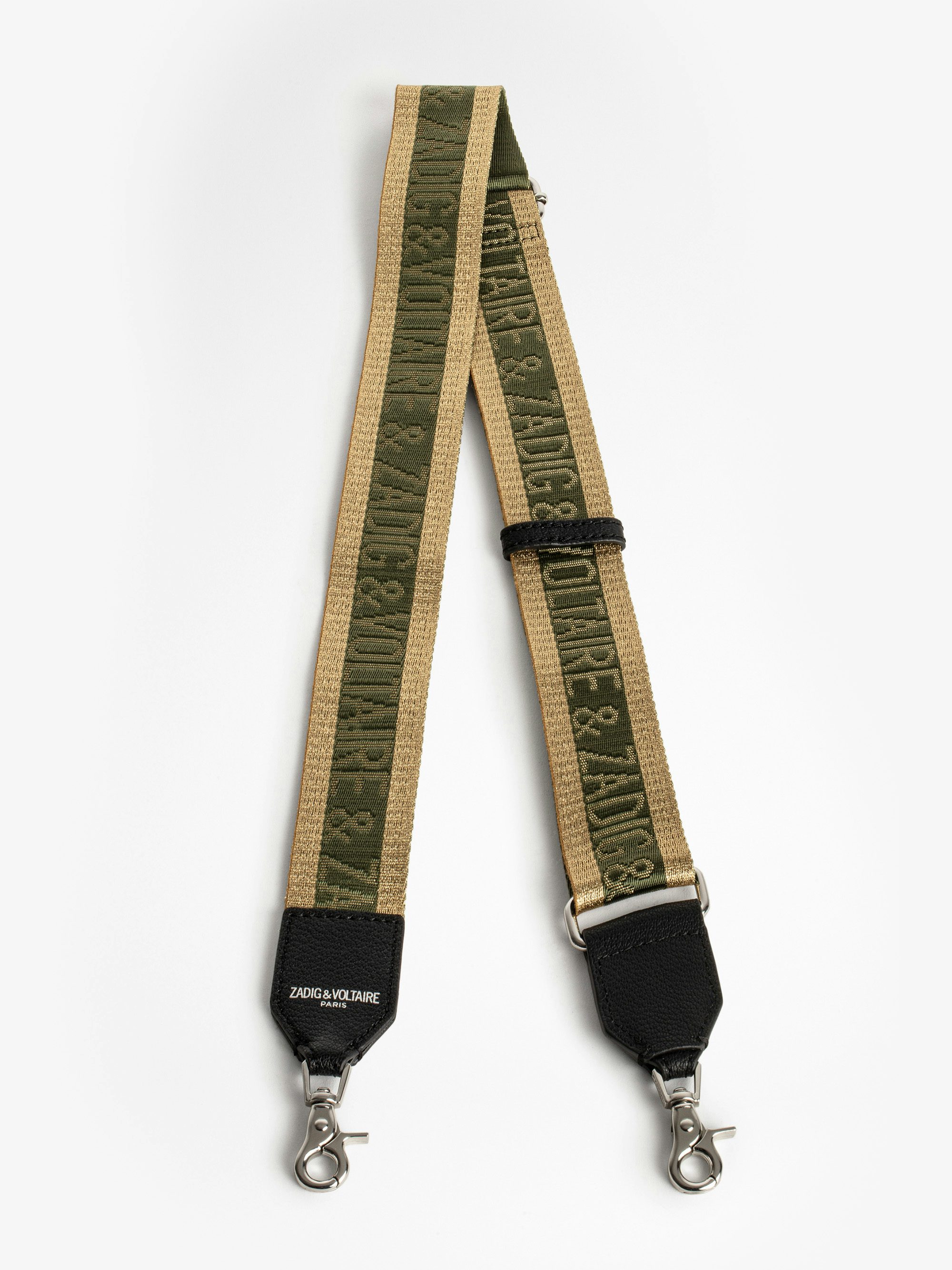 Bandoulière Zadig Glitter - Bandoulière ajustable effet nylon avec finition cuir et signatures ailes.